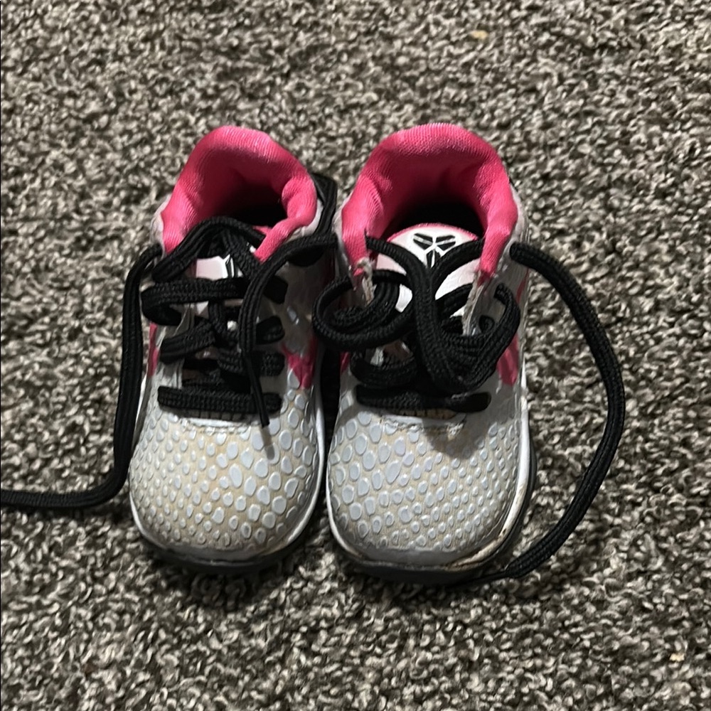 Nike Pink and White Sneakers for Active Play